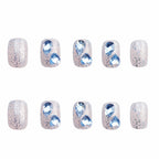 Press-On Nail Set Metallic Glue-On & Reusable