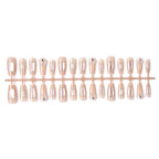 Press-On Nail Set Metallic Gold No Glue Reusable