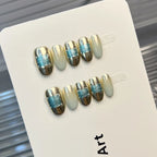 Press-On Nail Set Metallic & Pastel Multiple Sizes