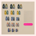 Press-On Nail Set Mixed Art Designs Adhesive Stickers Long-Lasting