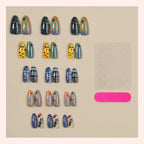 Press-On Nail Set Mixed Art Designs Adhesive Stickers Long-Lasting