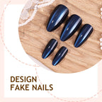 Press-On Nail Set Modern Designs Multiple Lengths & Shapes