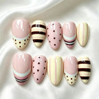 Press-On Nail Set Modern Patterns Easy Apply & Remove