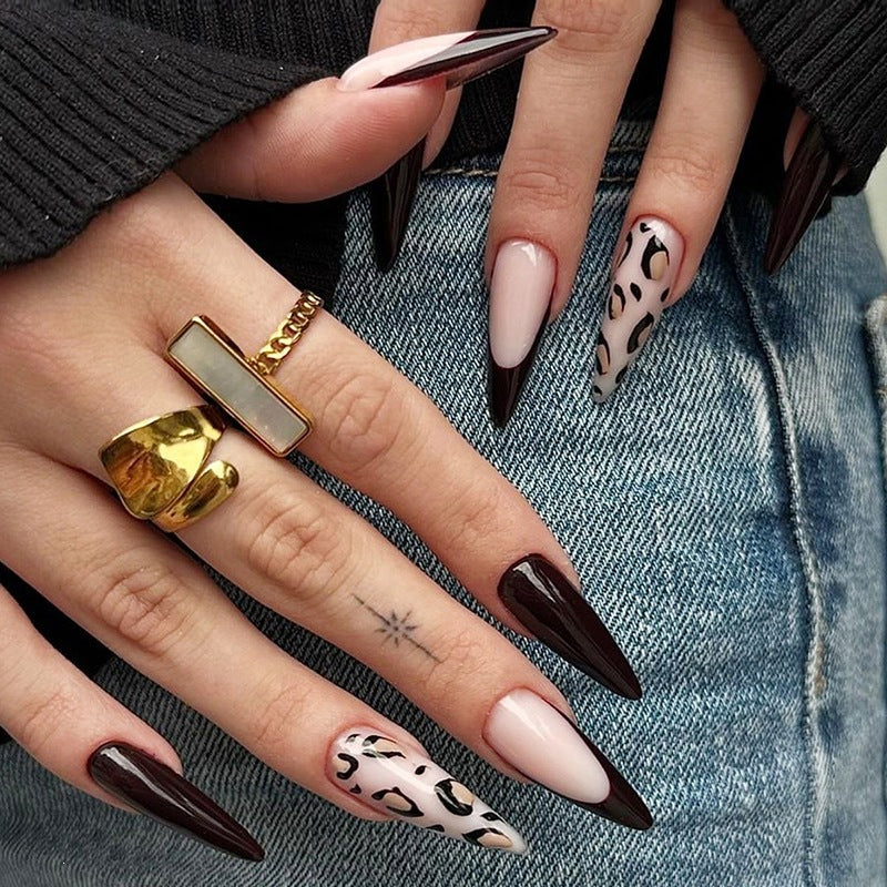 Press-On Nail Set Multiple Designs Adhesive Strips