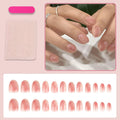 Press-On Nail Set Natural Finish Multiple Sizes