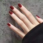 Press-On Nail Set Natural Finish Reusable & Durable