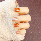 Press-On Nail Set Natural Glossy No Glue Reusable