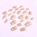 Press-On Nail Set Natural-Look Glossy Chip-Resistant