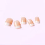 Press-On Nail Set Natural-Look Glossy Chip-Resistant