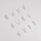 Press-On Nail Set Natural-Look Reusable 24-Piece