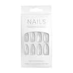 Press-On Nail Set Natural-Look Reusable 24-Piece