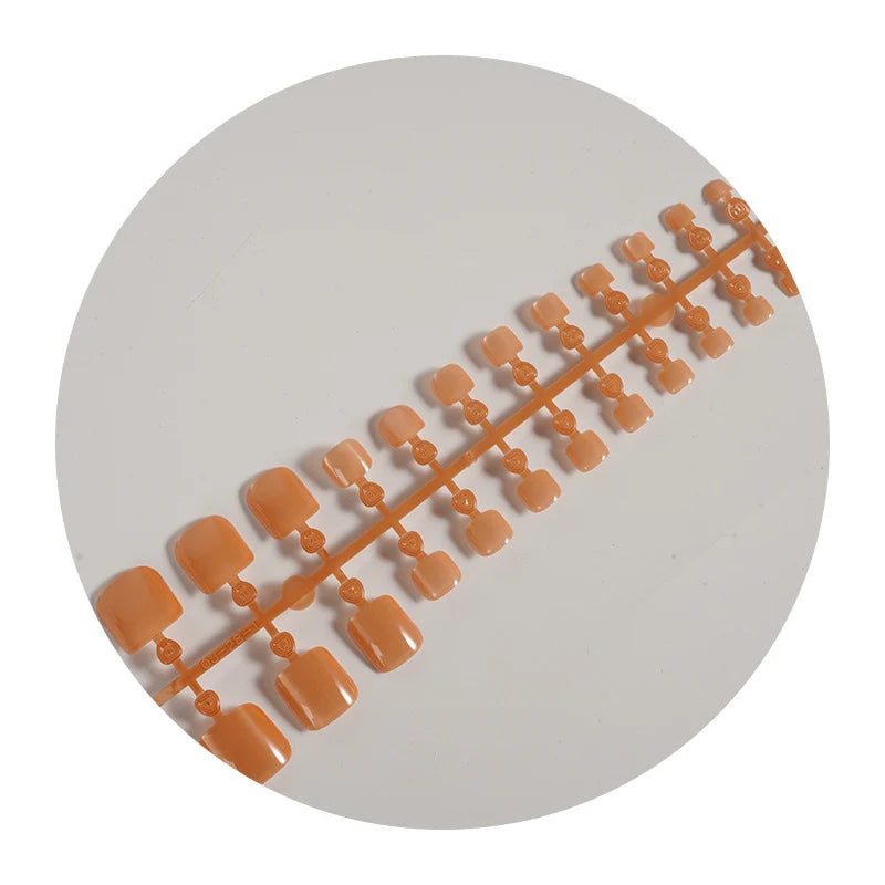 Press-On Nail Set Natural Look Reusable Multi-Size