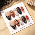 Press-On Nail Set No Glue Floral & Metallic