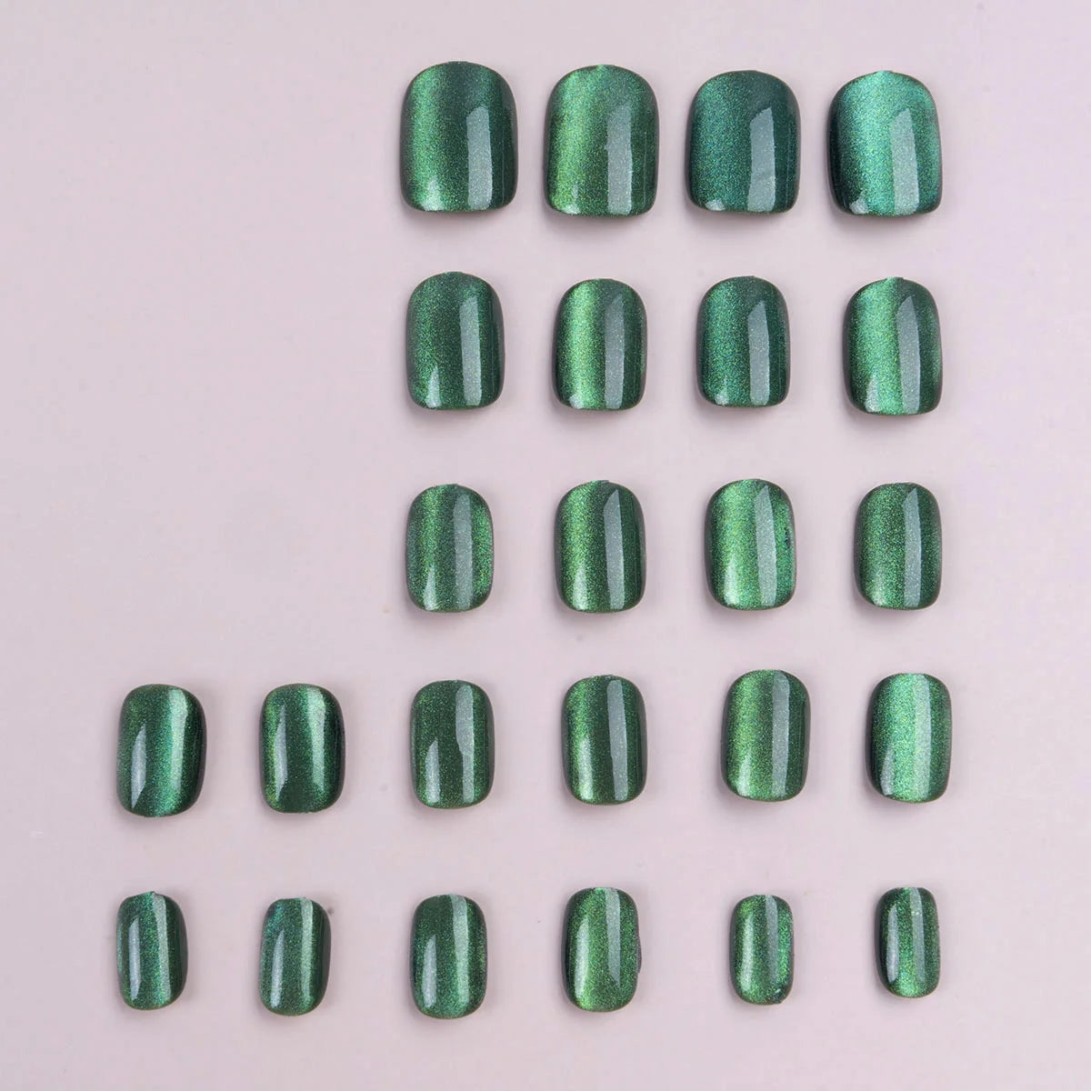 Press-On Nail Set No-Glue Glossy Finish & Multiple Sizes