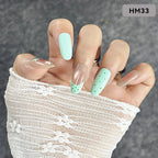 Press-On Nail Set No Glue Long-Lasting Pastel Patterns