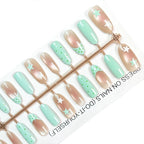 Press-On Nail Set No Glue Long-Lasting Pastel Patterns