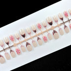 Press-On Nail Set Non-Toxic Artistic Design