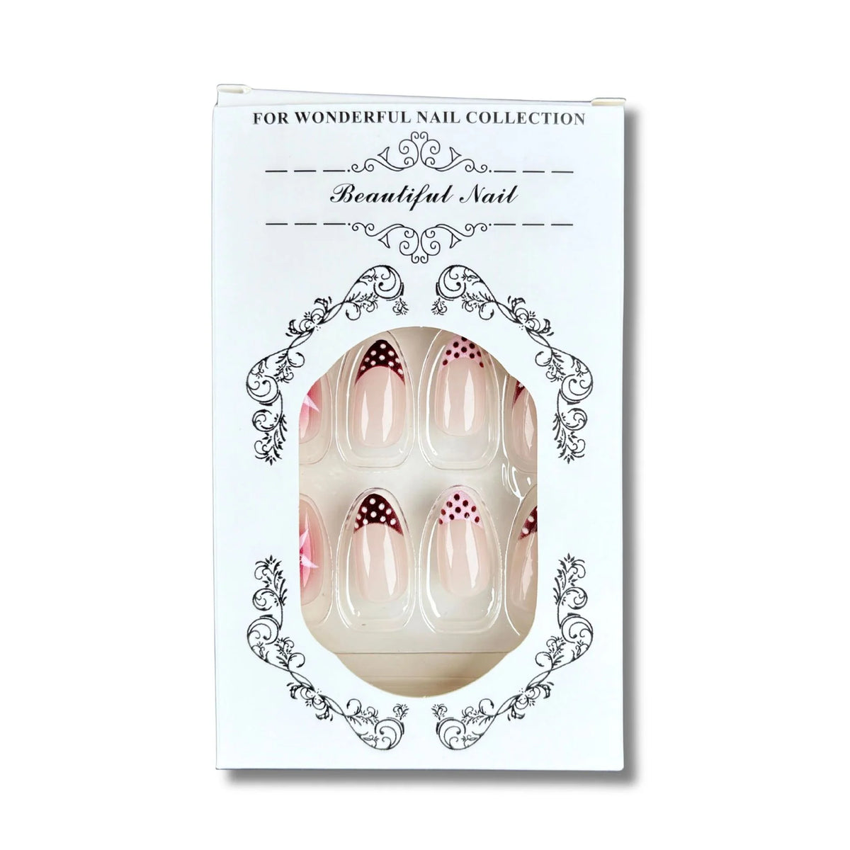 Press-On Nail Set Non-Toxic Artistic Design