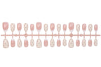 Press-On Nail Set Nude Dots French Tip 24-Piece