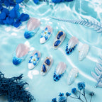Press-On Nail Set Ocean-Inspired Easy Application & Adjustable Fit