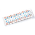 Press-On Nail Set Ocean-Inspired Reusable Long-Lasting