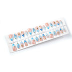 Press-On Nail Set Ocean-Inspired Reusable Long-Lasting