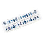Press-On Nail Set Ocean-Themed Chip-Resistant Easy Application