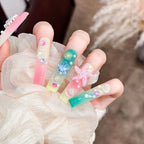 Press-On Nail Set Ocean-Themed Long-Lasting Easy Apply & Remove
