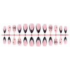 Press-On Nail Set Ombre Bow Easy Application