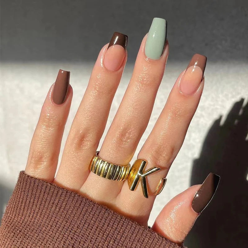 Press-On Nail Set Ombre Design Easy Apply & Remove