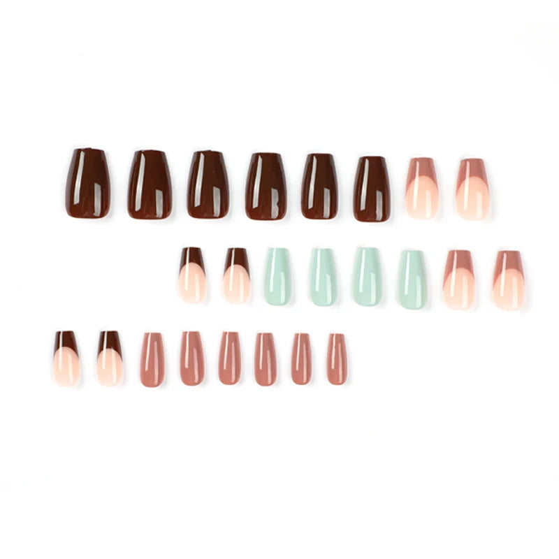 Press-On Nail Set Ombre Design Easy Apply & Remove