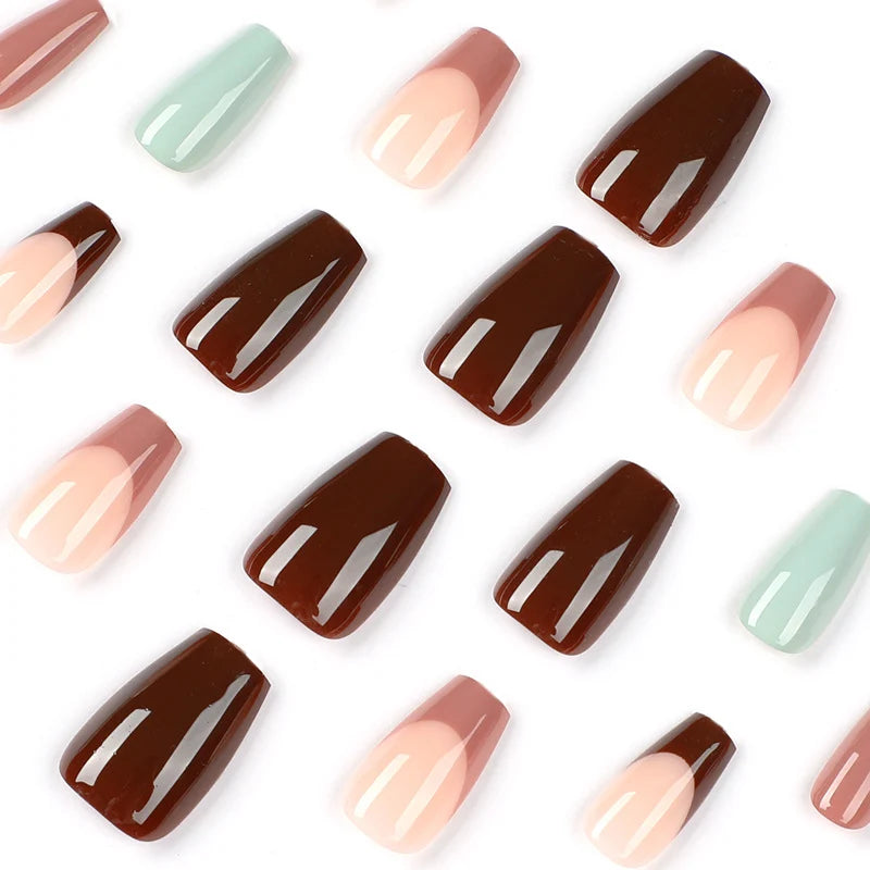 Press-On Nail Set Ombre Design Easy Apply & Remove