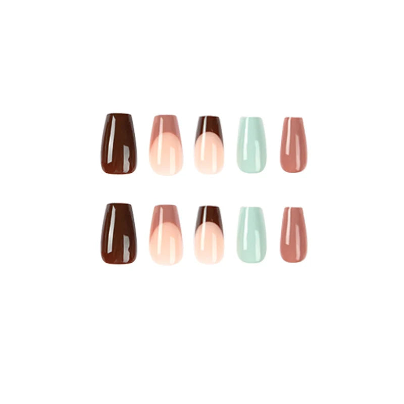 Press-On Nail Set Ombre Design Easy Apply & Remove