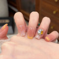 Press-On Nail Set Ombre Gemstone Multiple Sizes