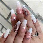 Press-On Nail Set Ombre & Glitter Peel And Press
