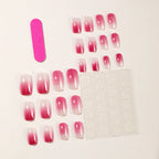 Press-On Nail Set Ombre Glossy Reusable