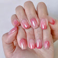 Press-On Nail Set Ombre Glossy Reusable