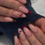 Press-On Nail Set Ombre & Gold Accents Easy Application