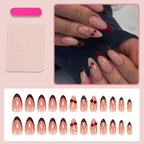 Press-On Nail Set Ombre & Gold Accents Easy Application