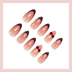 Press-On Nail Set Ombre & Gold Accents Easy Application