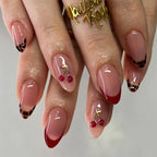 Press-On Nail Set Ombre & Gold Accents Easy Application