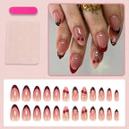 Press-On Nail Set Ombre & Gold Accents Easy Application