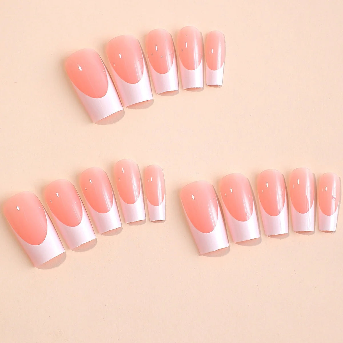Press-On Nail Set Ombre Gradient 24-Piece & Nail File