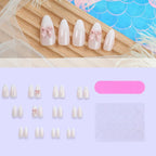 Press-On Nail Set Ombre Gradient & Bow Accents
