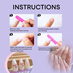 Press-On Nail Set Ombre Gradient & Bow Accents