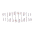 Press-On Nail Set Ombre Gradient & Bow Accents