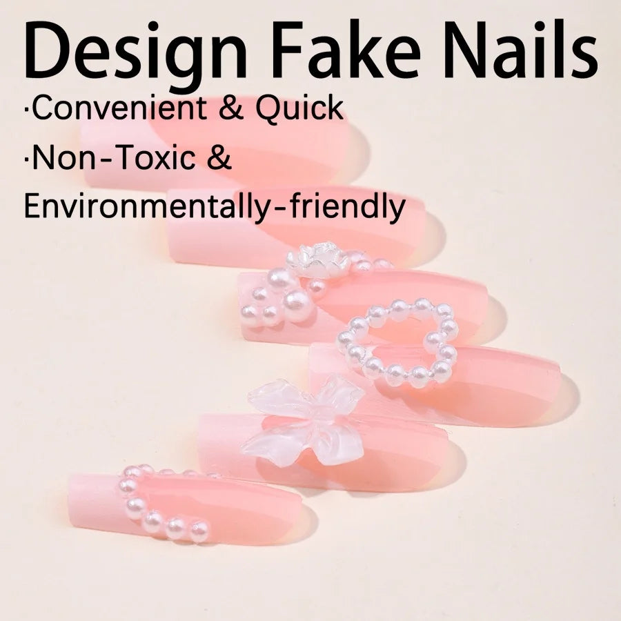 Press-On Nail Set Ombre Gradient Easy Application