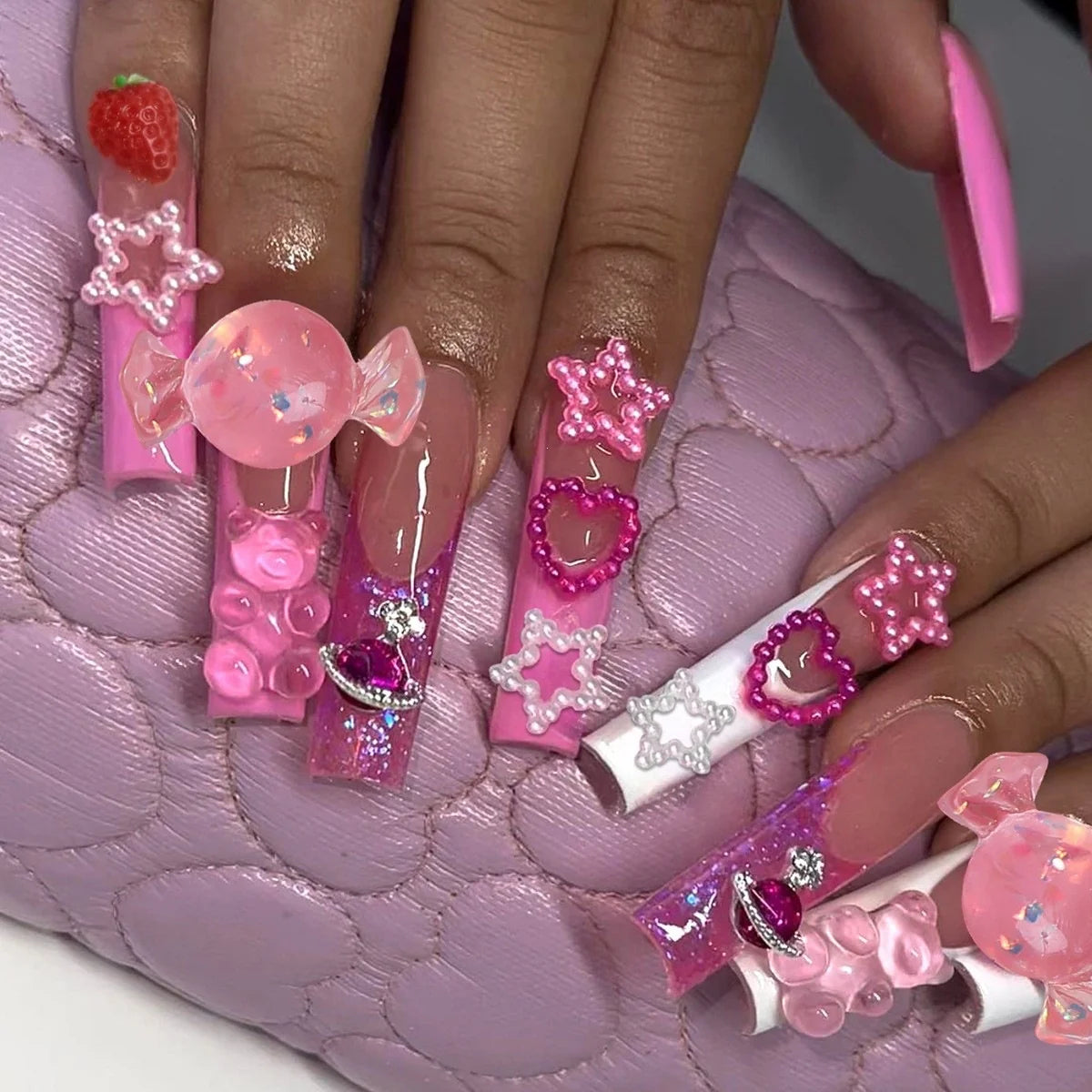 Press-On Nail Set Ombre Gradient Easy Application