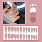 Press-On Nail Set Ombre Gradient Glue-Free & Reusable
