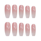 Press-On Nail Set Ombre Gradient Glue-Free & Reusable